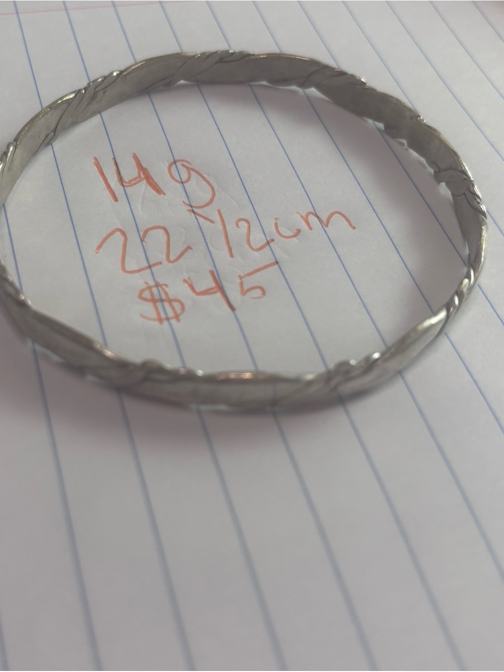 Taxco Mexico Sterling Silver Twisted Bangle Bracelet - Silver